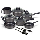 Jogo de Panelas Antiaderente 10 Peças - Preto