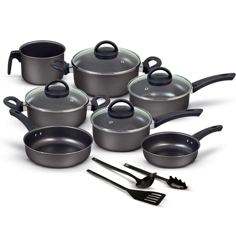 Jogo de Panelas Antiaderente 10 Peças - Preto