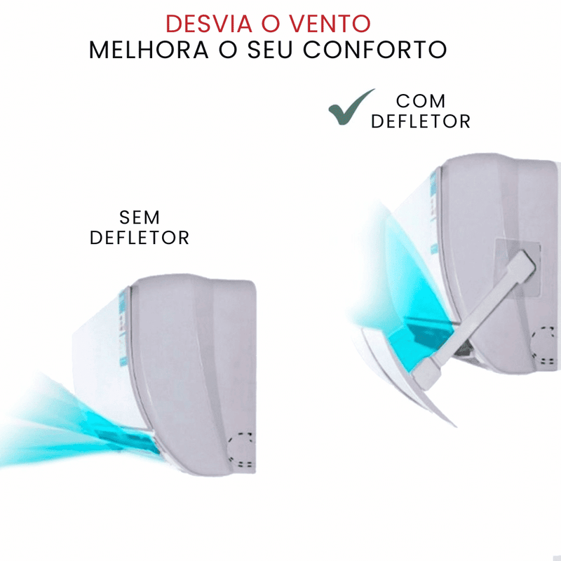 Defletor de Ar Condicionado Ajustável