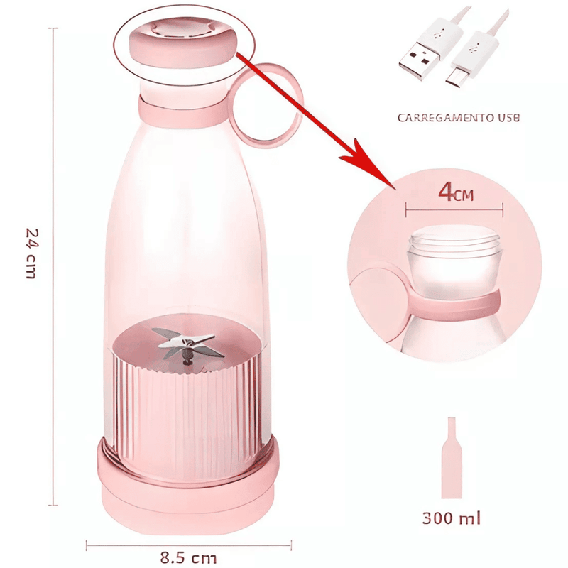 Liquidificador Portátil Mix Mini Fresh Juice