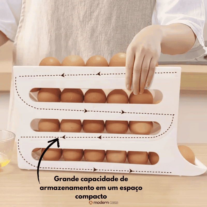 Porta Ovos Dispense Organizador De 4 Andares (Compre 2 Leve 3)