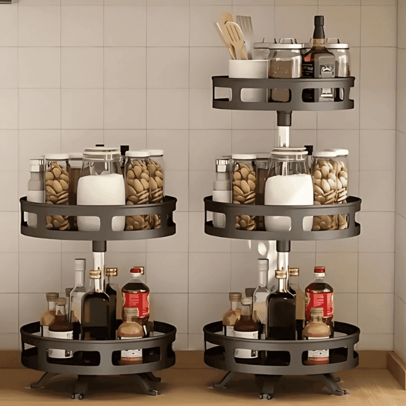 Organizador De Condimentos e Porta Temperos Rotativo