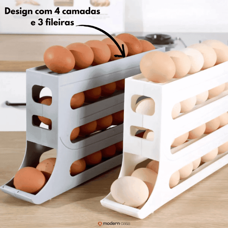 Porta Ovos Dispense Organizador De 4 Andares (Compre 2 Leve 3)