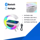 Luminária Multifuncional Carregador por Indução e Alto Falante