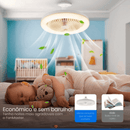 Luminária Com Ventilador e Luz De Teto Com Controle