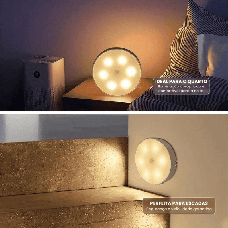 Luminária com Sensor de Movimento Led