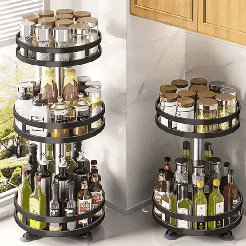 Organizador De Condimentos e Porta Temperos Rotativo