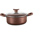 Conjunto Panelas Antiaderente 10 Peças Prime Alumínio - Marrom Escuro