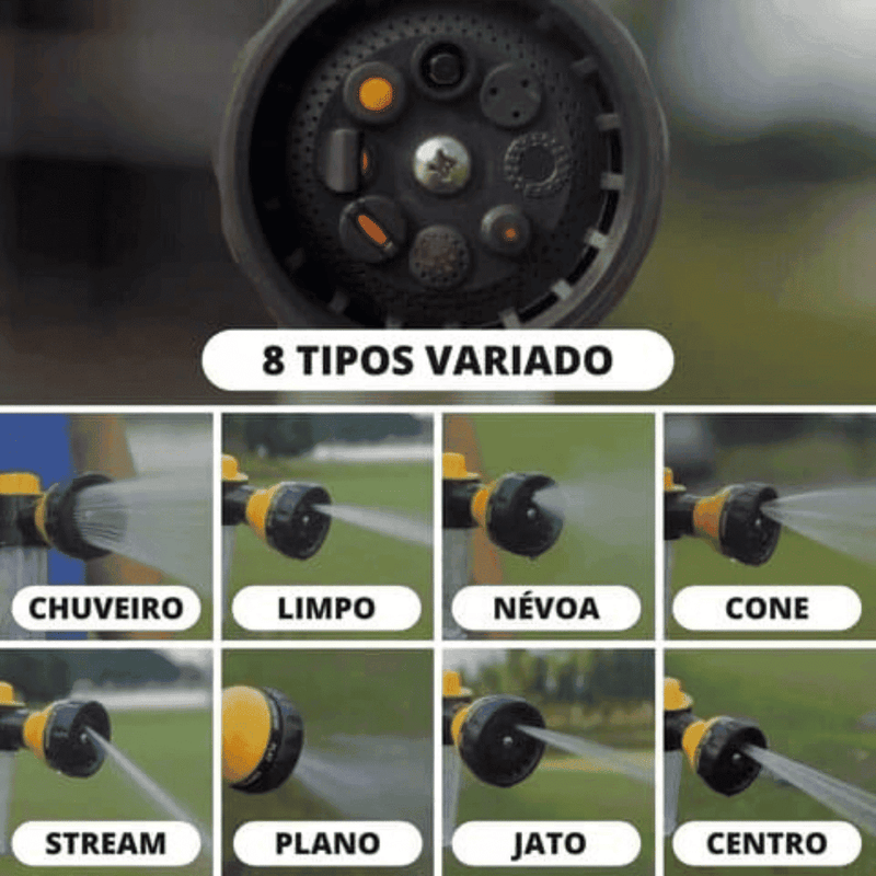 Pistola D'água de Alta Pressão de Espuma 8 em 1