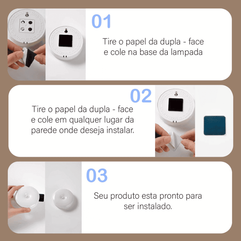 Luminária com Sensor de Movimento Led