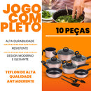 Jogo de Panelas Antiaderente 10 Peças - Rosé