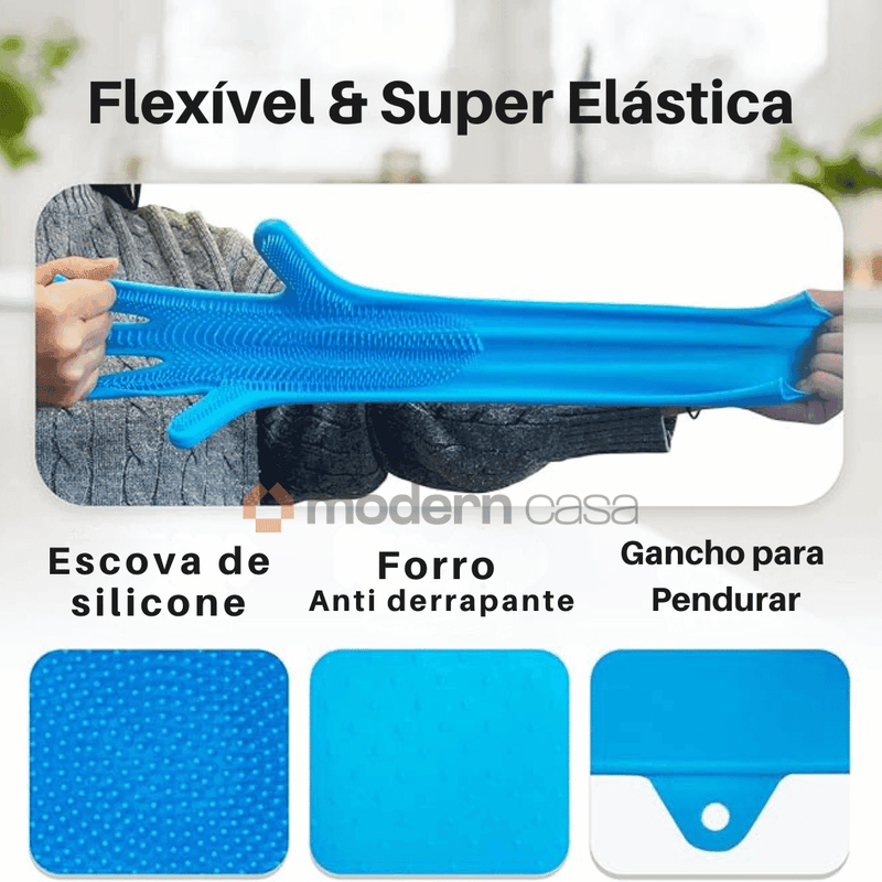 Luva de Limpeza em Silicone Multiuso