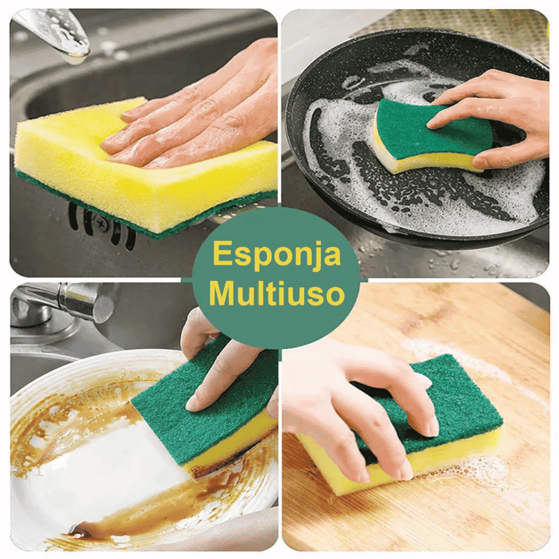 Dispenser Dosador para Detergente 2 em 1 com Esponja