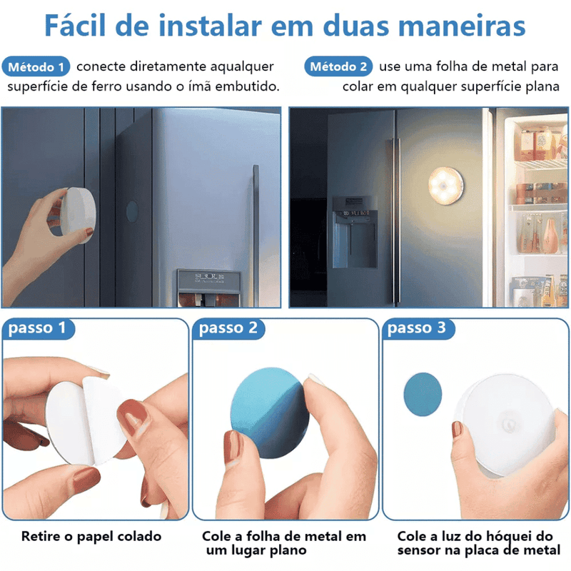 Luminária com Sensor de Movimento Led