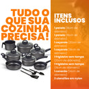 Jogo de Panelas Antiaderente 10 Peças - Preto