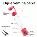 Mini Liquidificador Mixer Juice Garrafa Portátil USB Recarregável