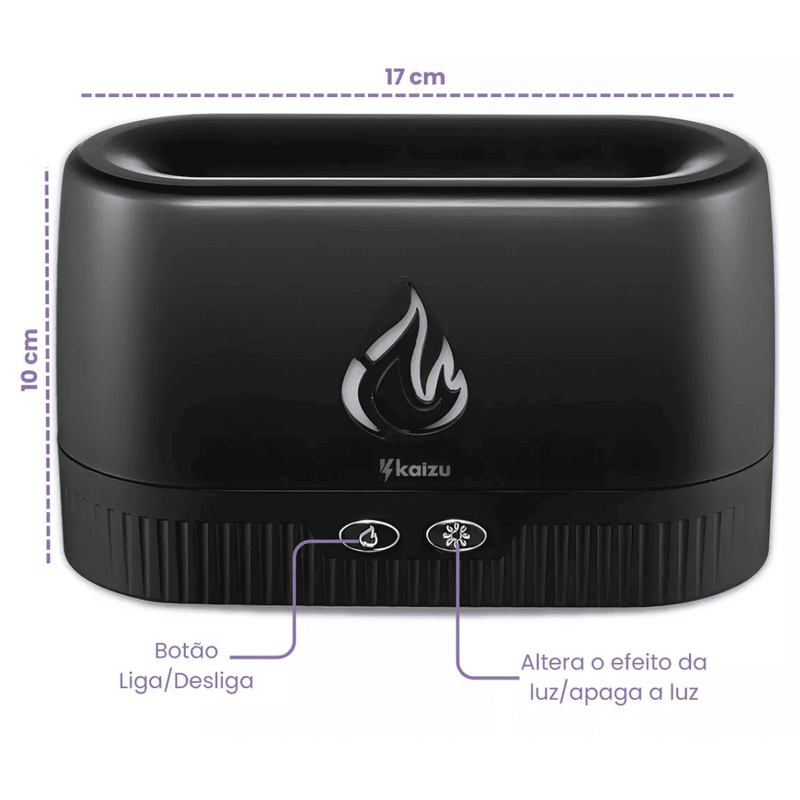 Difusor De Aromas Umidificador Lareira Aromaterapia