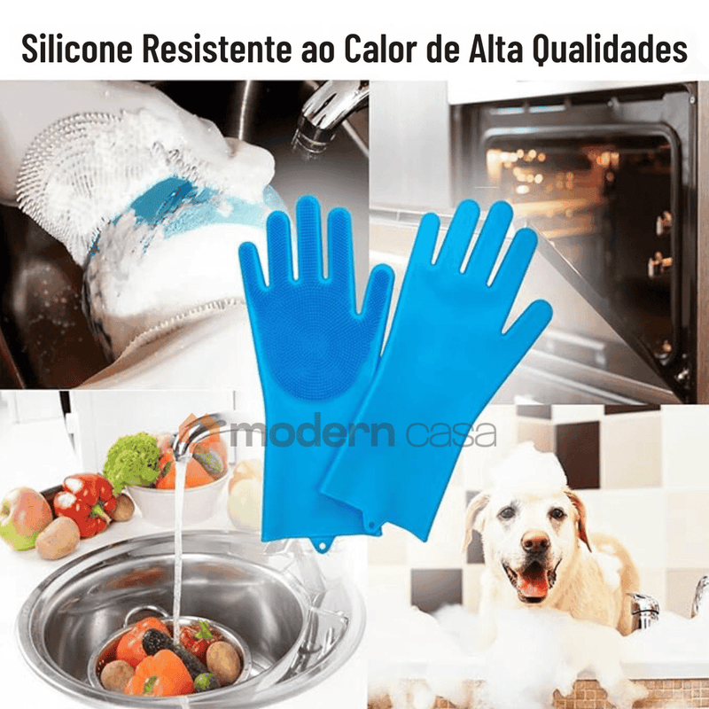 Luva de Limpeza em Silicone Multiuso
