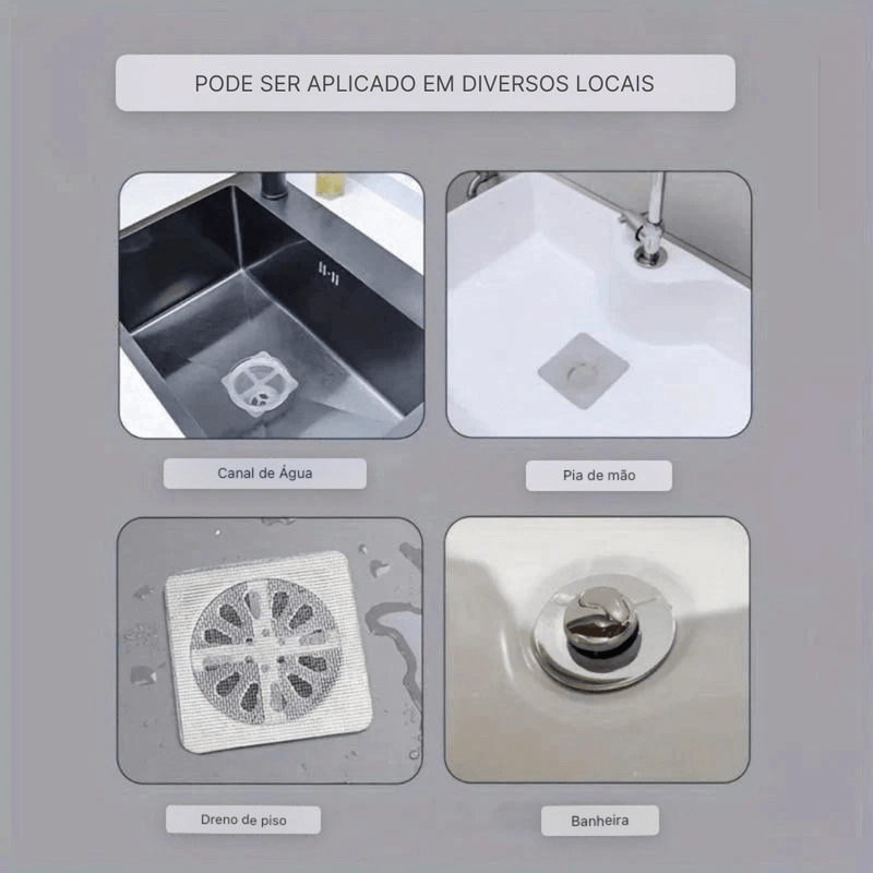 Kit Protetor de Ralo Descartável Adesivo