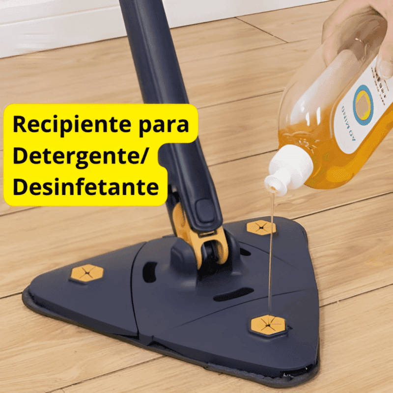 Mop de Limpeza Triangular 360° + Refil