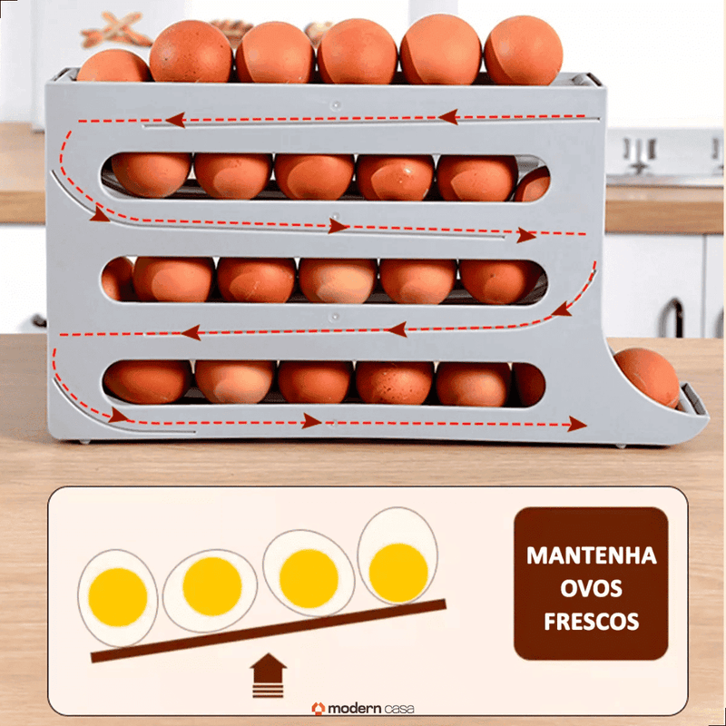 Porta Ovos Dispense Organizador De 4 Andares (Compre 2 Leve 3)