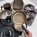 Jogo de Panelas Antiaderente 10 Peças - Preto com Bege