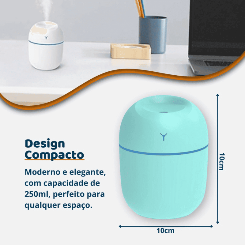 Mini Umidificador de Ar Portátil