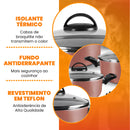 Jogo De Panelas 5 Peças Antiaderentes  - Rosé