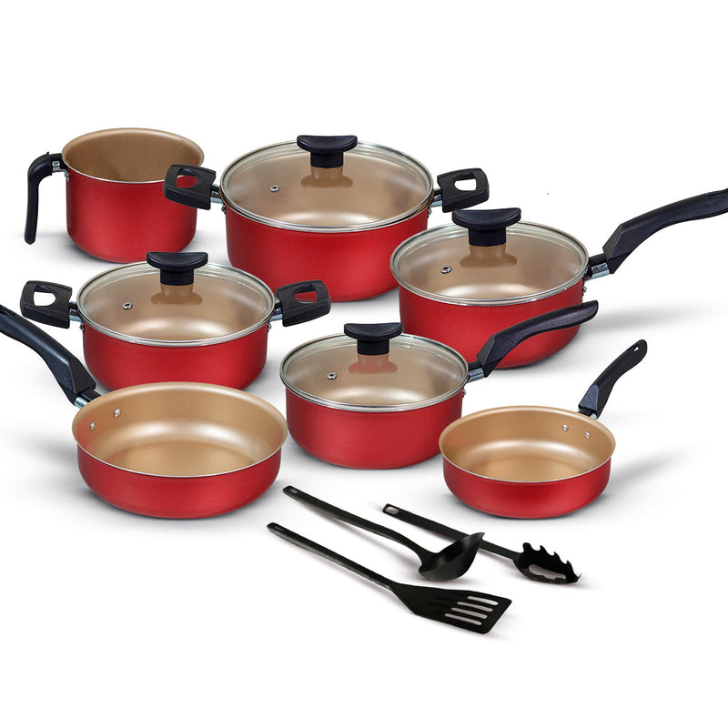 Jogo de Panelas Antiaderente 10 Peças - Cereja