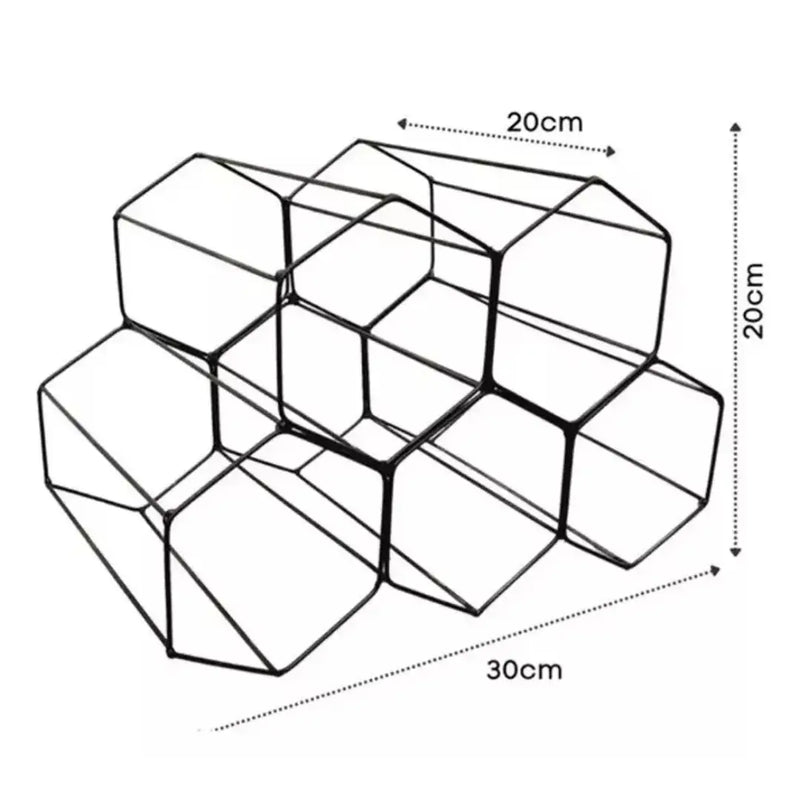 Suporte Adega de Vinho Aramado para 5 garrafas