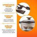 Jogo de Panelas Antiaderente 10 Peças - Linha Coffee - Cappuccino