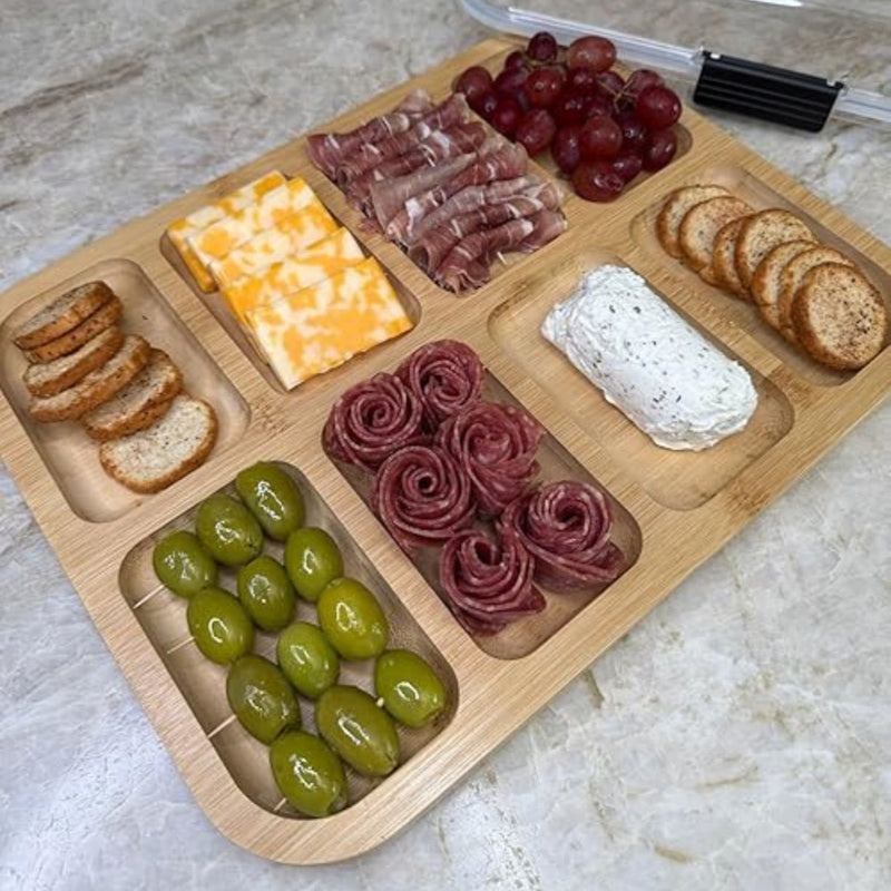 Bandeja de Petiscos C/ Tampa de Acrílico