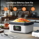 Lancheira Elétrica sem Fio Alimosty com Talheres de Brinde!