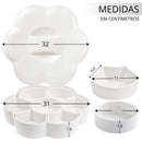 Bandeja de Petiscos com 7 Divisórias Premium