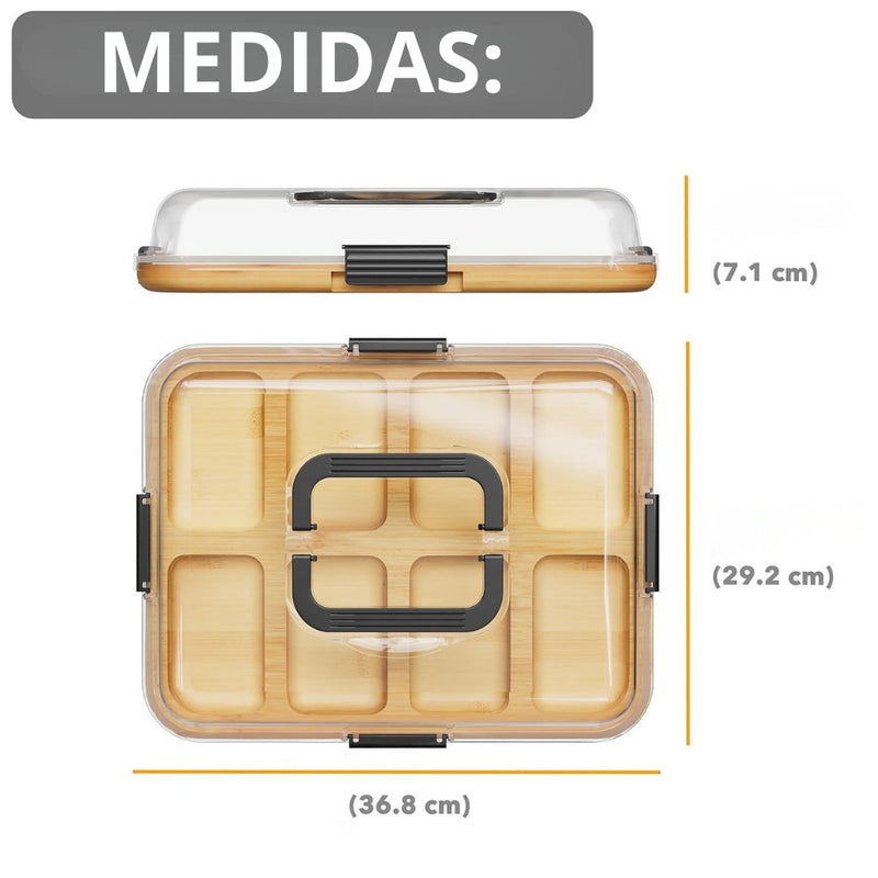 Bandeja de Petiscos C/ Tampa de Acrílico