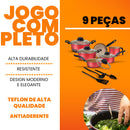 Jogo de Panelas Antiaderente 9 Peças - Cereja
