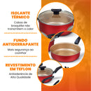 Jogo de Panelas Antiaderente 10 Peças - Cereja