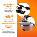 Jogo De Panelas 5 Peças Antiaderentes  - Rosé